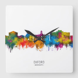 Reloj Cuadrado Oxford Mississippi Skyline