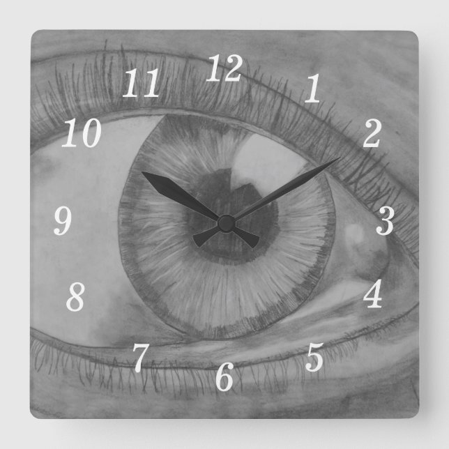Reloj Cuadrado Oye See You Wall Clock (Anverso)