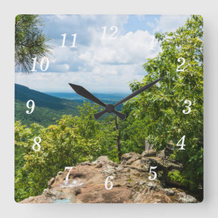 Reloj Cuadrado Ozark National Forest Cliff View Wall Clock