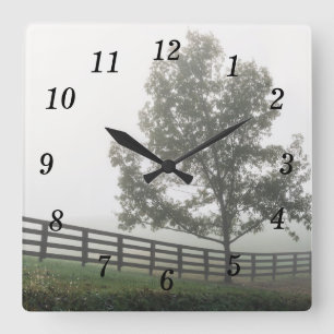 Reloj Cuadrado Ozarks Country Fog Square Wall Clock