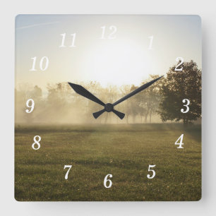 Reloj Cuadrado Ozarks Morning Fog Wall Clock