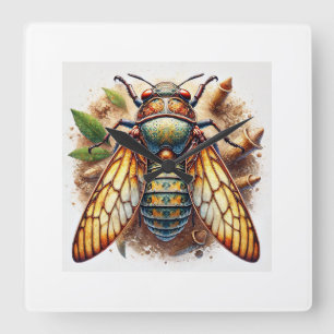 Reloj Cuadrado Pachydissus Insect 230824IREF217 - Watercolor