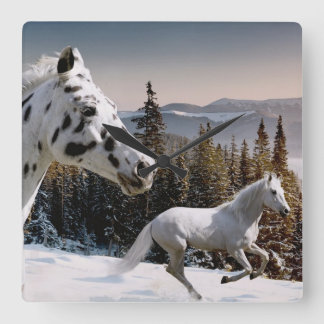 Reloj Cuadrado País de las maravillas del invierno