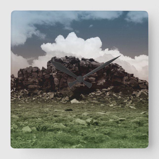 Reloj Cuadrado Paisaje (Anverso)