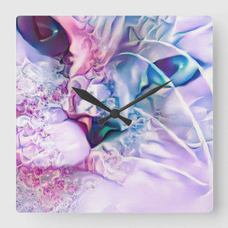 Reloj Cuadrado Paisaje del gato Pastel