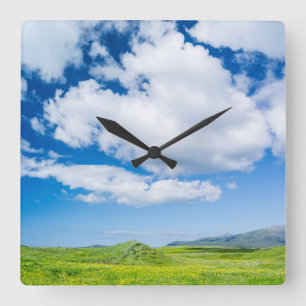 Reloj Cuadrado Paisaje en la isla de South Uist 2