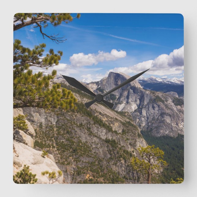 Reloj Cuadrado Paisaje Half Dome, California (Anverso)
