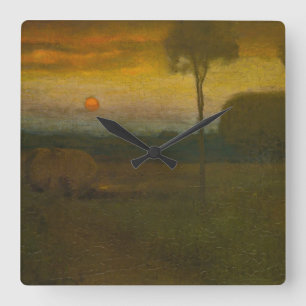 Reloj Cuadrado Paisaje nocturno de George Inness (1889)