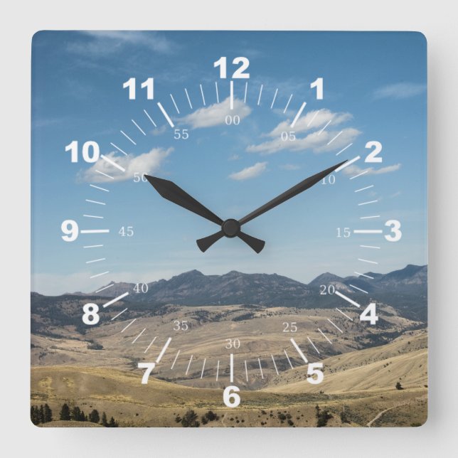 Reloj Cuadrado Paisaje #P4138 (Anverso)