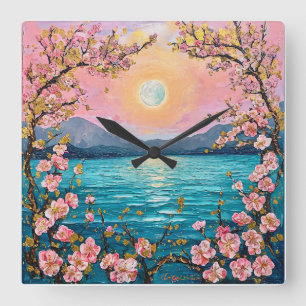 Reloj Cuadrado Paisaje sereno