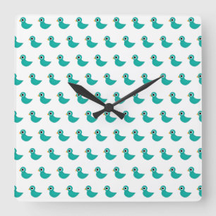 Reloj Cuadrado Pajarito azul