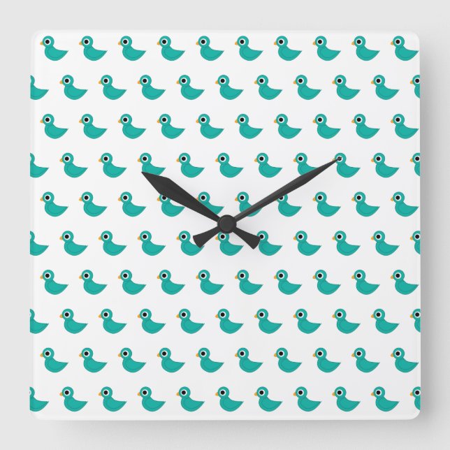 Reloj Cuadrado Pajarito azul (Anverso)