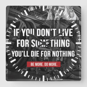 Reloj Cuadrado Palabras de entrenamiento motivacionales