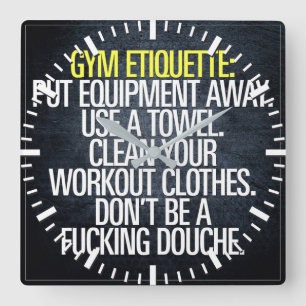 Reloj Cuadrado Palabras motivacionales: entrenamiento