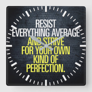 Reloj Cuadrado Palabras motivacionales: entrenamiento