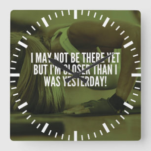 Reloj Cuadrado Palabras motivacionales para el entrenamiento de m