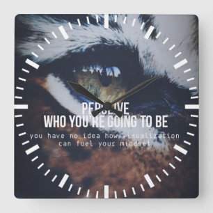 Reloj Cuadrado Palabras motivacionales - Percibir y visualizar