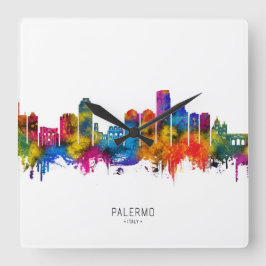 Reloj Cuadrado Palermo Italy Skyline
