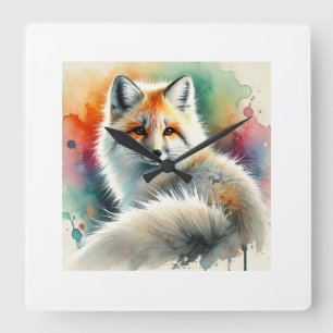 Reloj Cuadrado Pampas fox 091024AREF135 - Watercolor