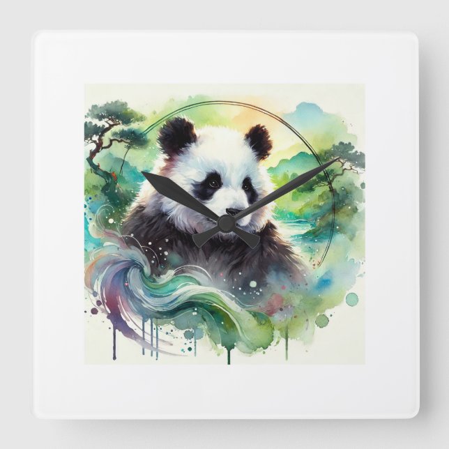 Reloj Cuadrado Panda Bear in Serenity22 200824AREF117 - Watercolo (Anverso)