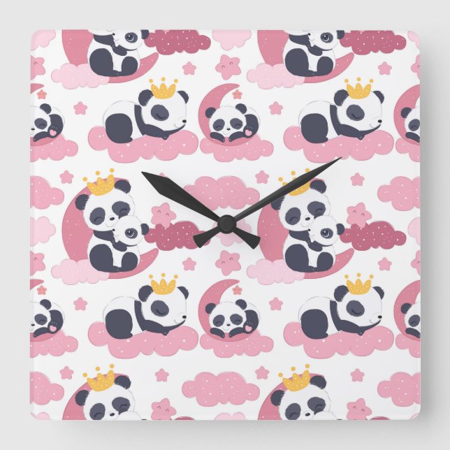 Reloj Cuadrado Panda Lover | I Am Nicknamed As Panda (Anverso)