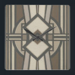 Reloj Cuadrado Panel de decó neutro I<br><div class="desc">Estampados</div>