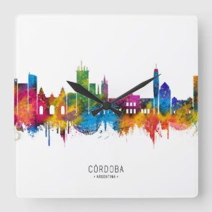 Reloj Cuadrado Panorama de Córdoba Argentina