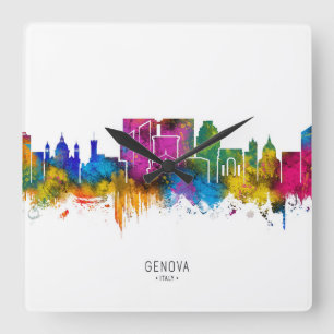 Reloj Cuadrado Panorama de Génova