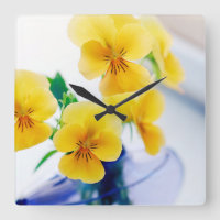 Pansias Amarillas Púrpura Vase Flores Pansy Spa Ba