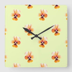 Reloj Cuadrado pansies de orang