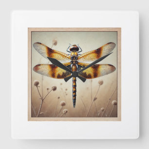 Reloj Cuadrado Pantala Dragonfly 040924IREF240 - Watercolor