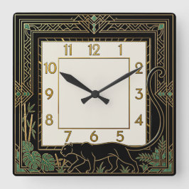 Reloj Cuadrado Pantera Art Déco