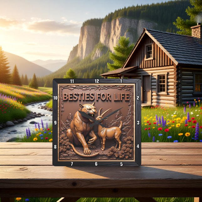 Reloj Cuadrado Panther Goat Detailed Animal (Subido por el creador)