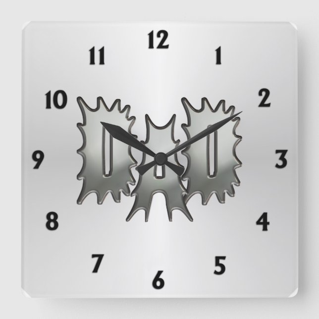Reloj Cuadrado Papá estallando (Anverso)