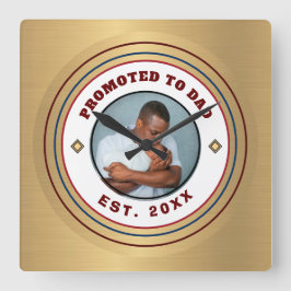 Reloj Cuadrado Papá Padre Pappy Familia Personalizada