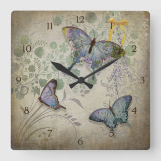 Reloj Cuadrado Papel de escritorio moderno de estilo vintage Mari