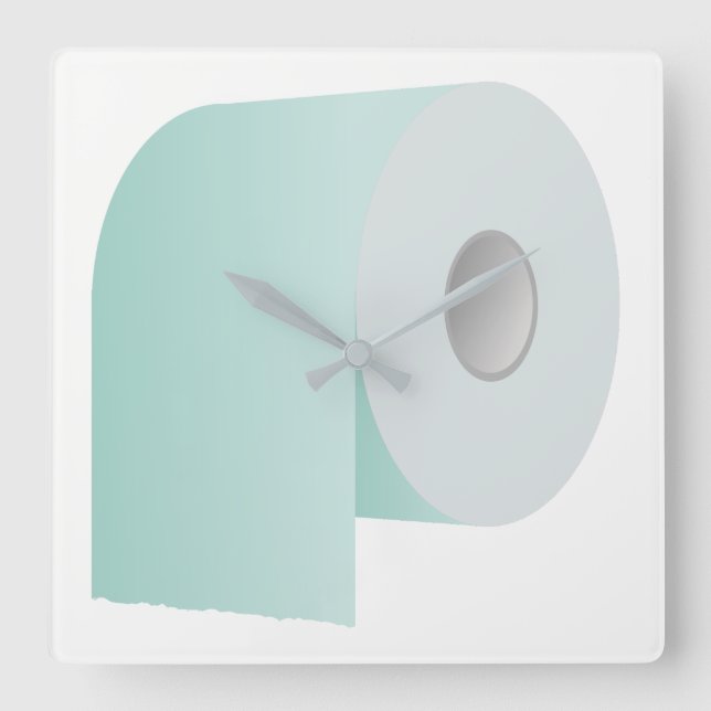 Reloj Cuadrado Papel Higiénico (Anverso)