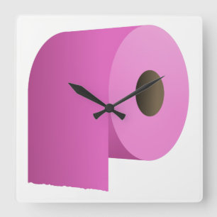 Reloj Cuadrado Papel Higiénico