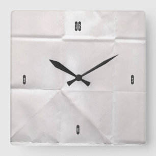 Reloj Cuadrado Papel marrón arruinado en personalizable