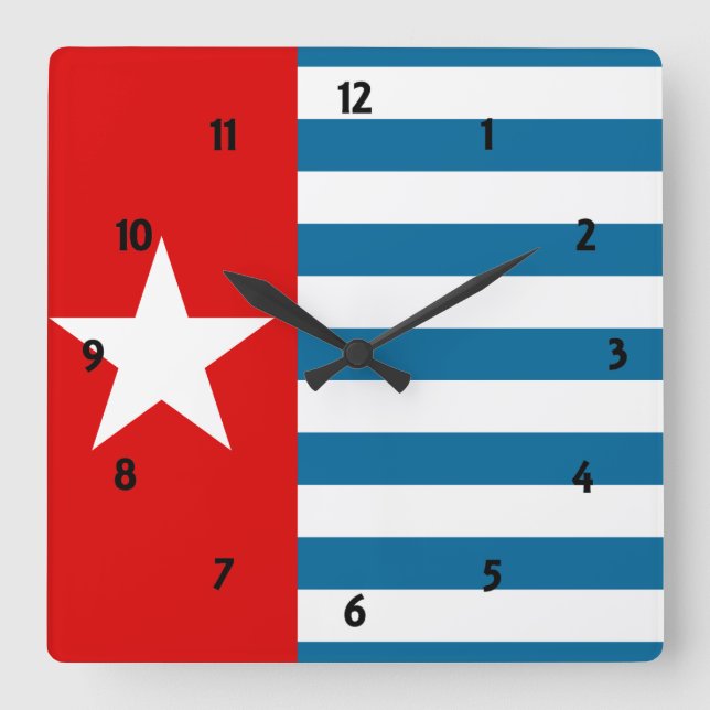 Reloj Cuadrado Papua del oeste (Anverso)
