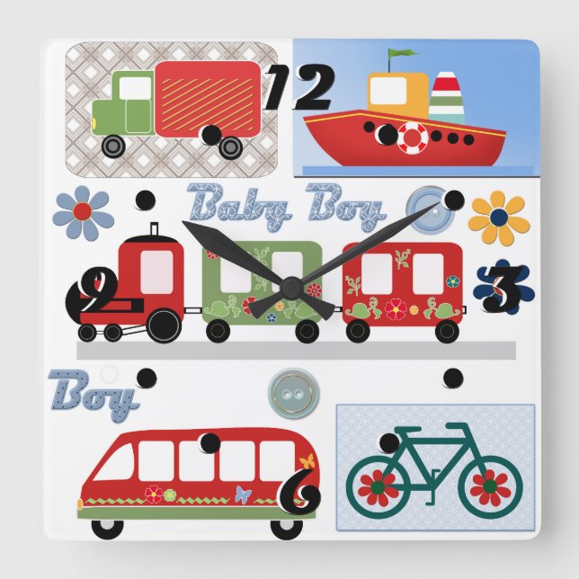 Reloj Cuadrado Para el niño (Anverso)