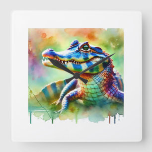 Reloj Cuadrado Paraguayan caiman 050824AREF134 - Watercolor