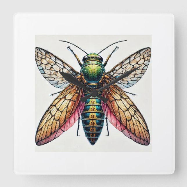 Reloj Cuadrado Parahormetica 060924IREF224 - Watercolor (Anverso)