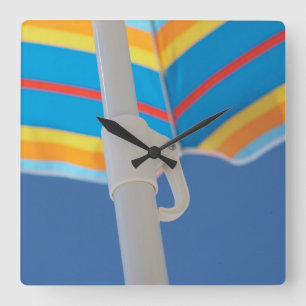 Reloj Cuadrado Parasol de playa rayado