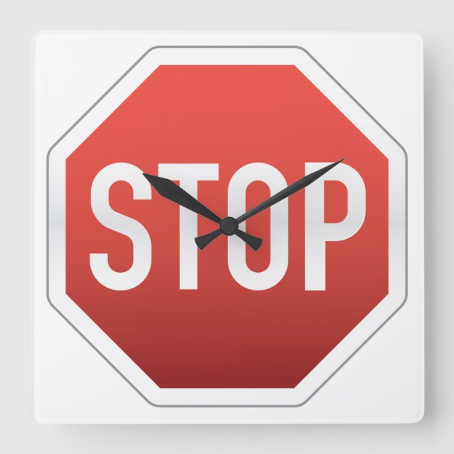 Reloj Cuadrado PARE la muestra (Anverso)