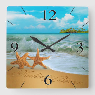 Reloj Cuadrado Pareja Starfish PIDIÉNDOME QUE PONGA NOMBRES EN LA