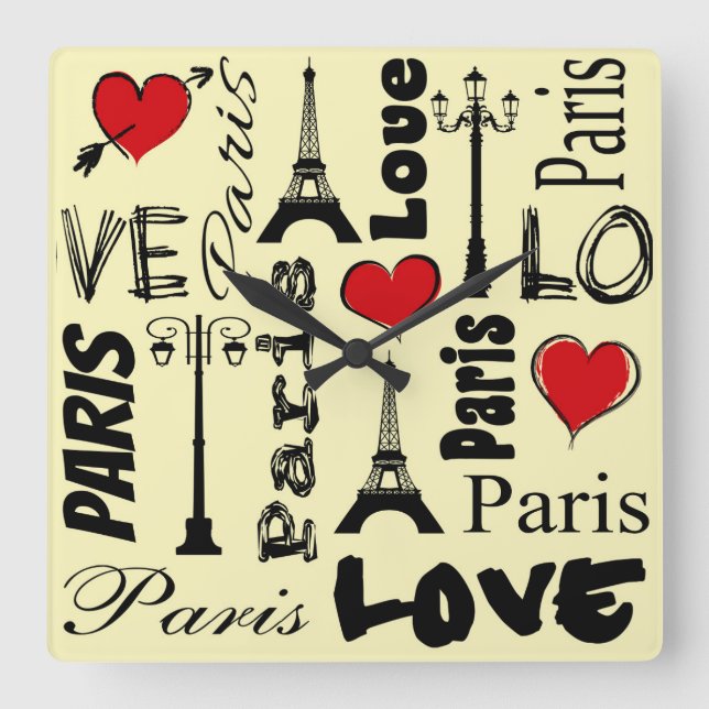 Reloj Cuadrado París (Anverso)