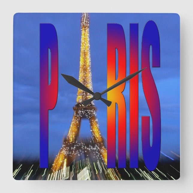 Reloj Cuadrado París Francia (Anverso)