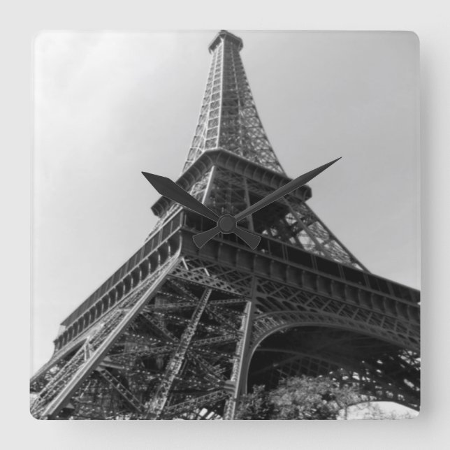 RELOJ CUADRADO PARÍS IMAGEN WALL CLOCK (Anverso)