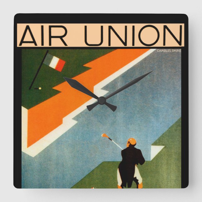 Reloj Cuadrado París - Londres - París por aire (Anverso)